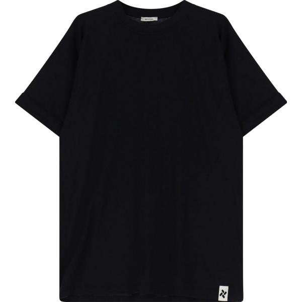 t-shirt Imperial nero tinta unita