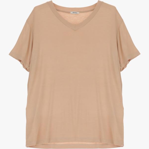 t-shirt Imperial marrone tinta unita