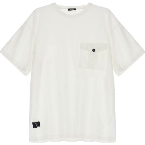 t-shirt Imperial bianco tinta unita