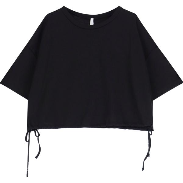 t-shirt Imperial nero tinta unita