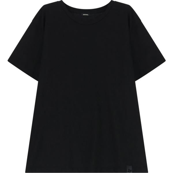 t-shirt Imperial nero tinta unita