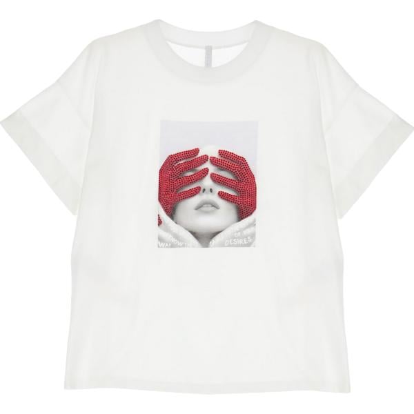 t-shirt Imperial bianco con stampe