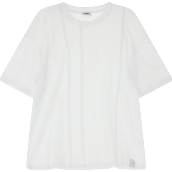 t-shirt Imperial bianco tinta unita