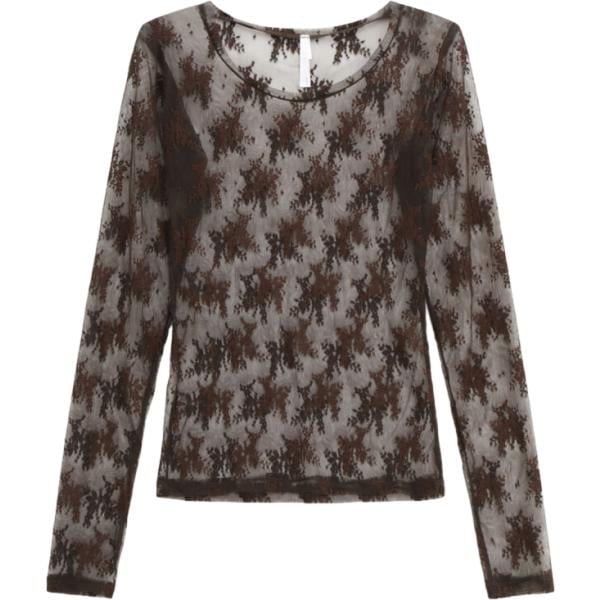 T-shirt da donna a fiori a maniche lunghe Imperial