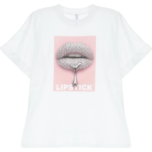 t-shirt Imperial bianco con stampe