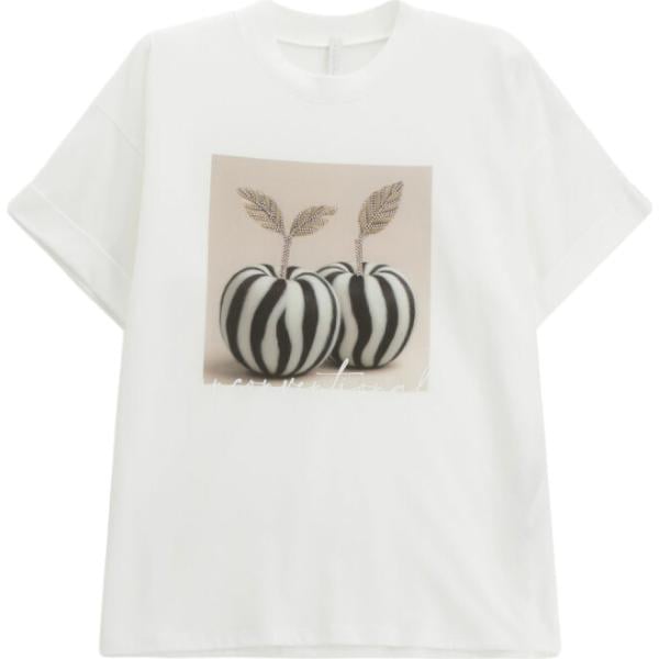 t-shirt Imperial bianco con stampe