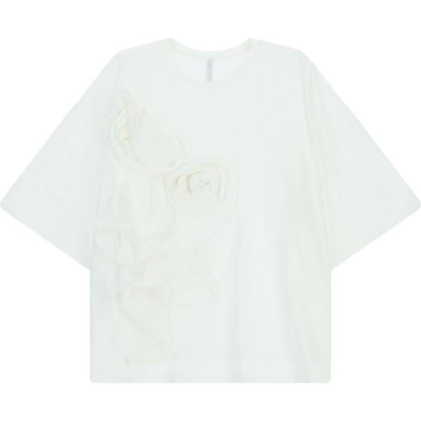 t-shirt Imperial bianco a fiori