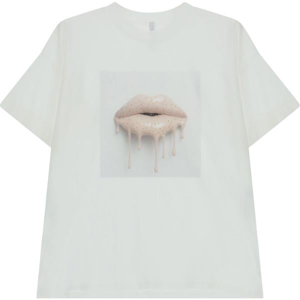 t-shirt Imperial bianco con stampe