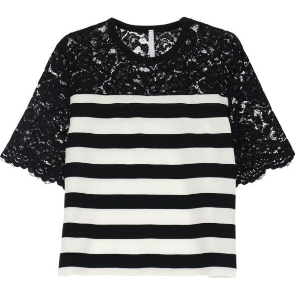 t-shirt Imperial nero a righe