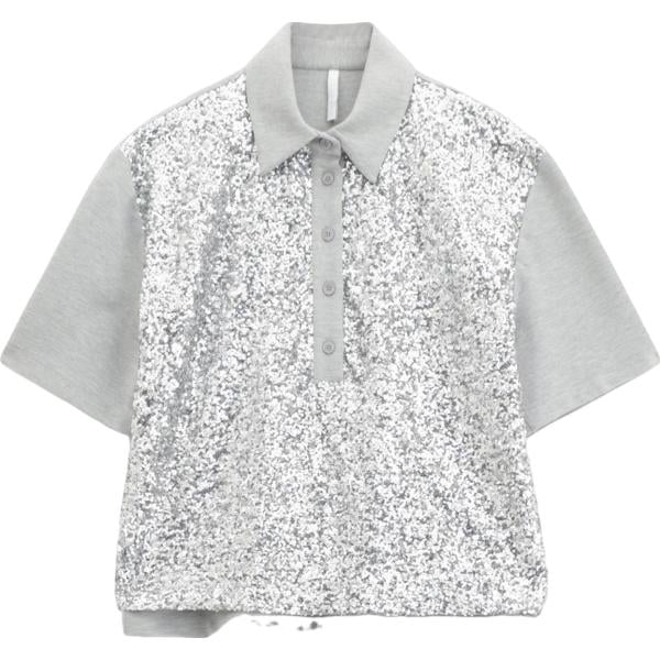 polo Imperial grigio con stampe