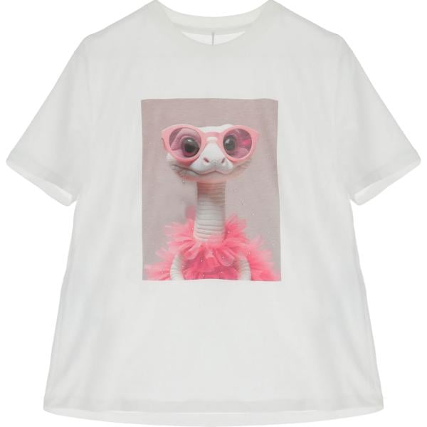t-shirt Imperial bianco con stampe