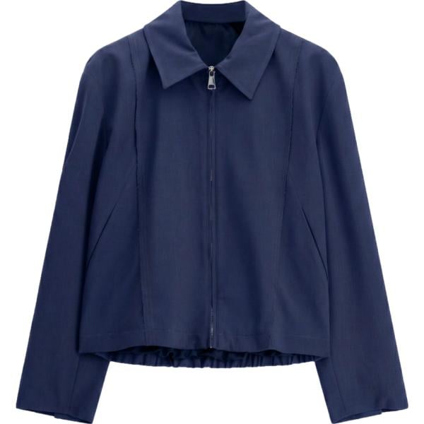 Cappotto da uomo in blu scuro con zip Imperial