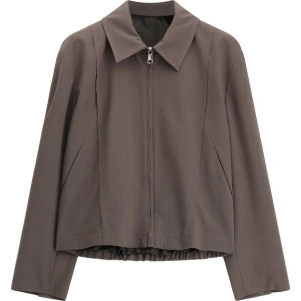 Cappotto da uomo in marrone scuro con zip Imperial