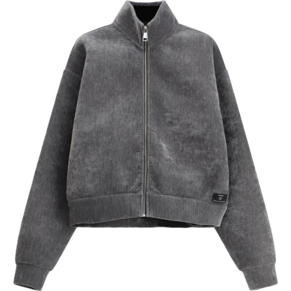 Bomber da uomo in grigio scuro collo alto con zip Imperial