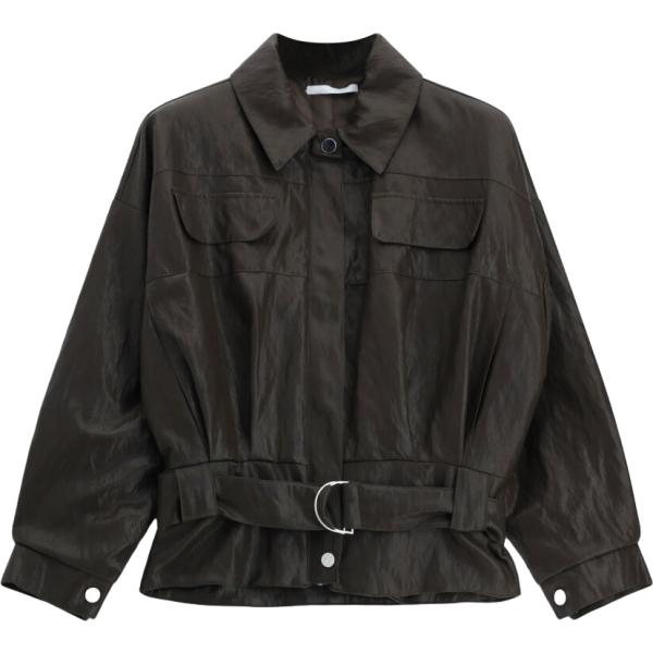 Bomber da donna in nero pece con zip Imperial