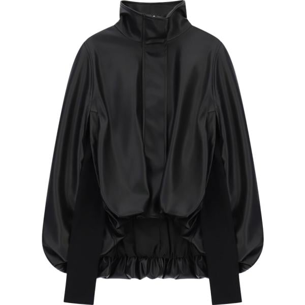 Bomber da donna in nero pece collo alto a maniche lunghe Imperial