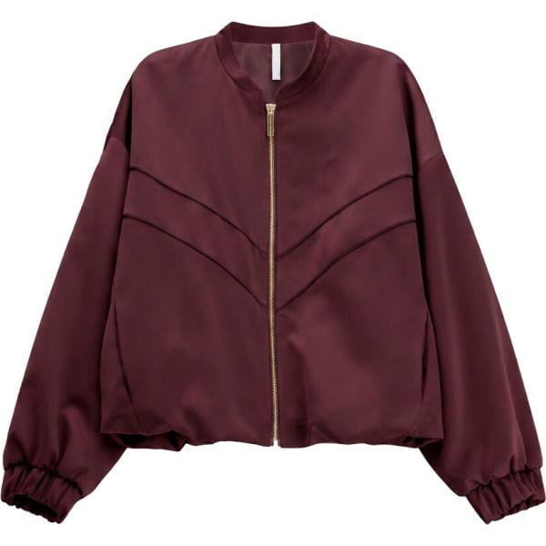 Bomber da donna in marrone scuro con zip Imperial