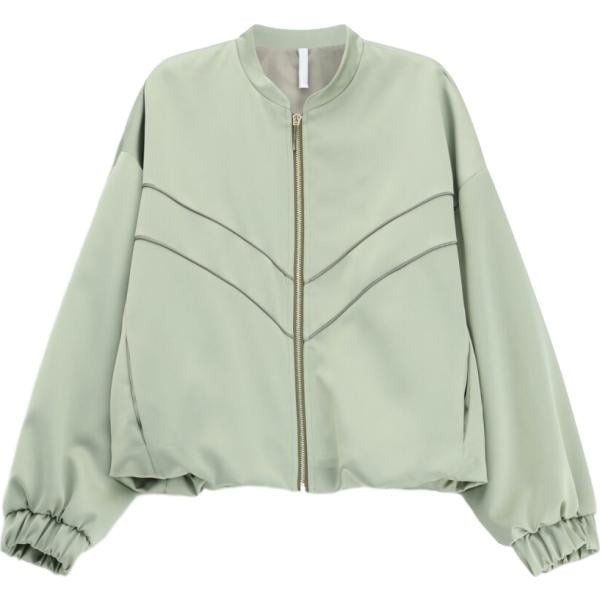 Bomber da donna in grigio chiaro con zip Imperial