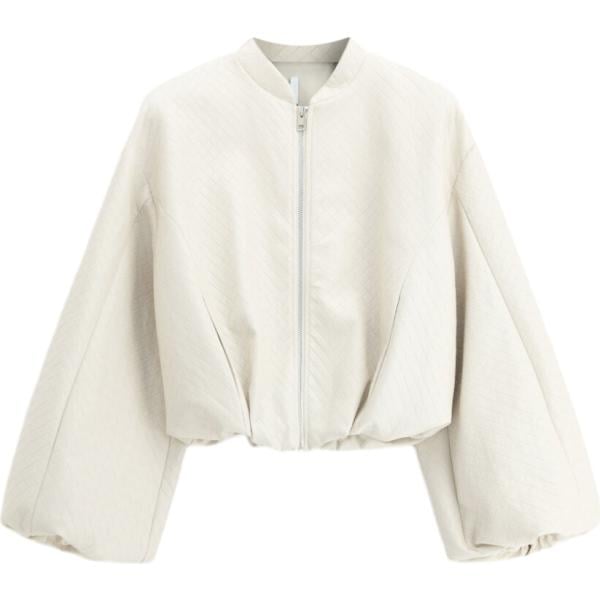 bomber Imperial bianco geometrica