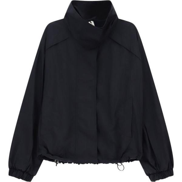 Bomber da donna in nero pece collo alto con zip Imperial