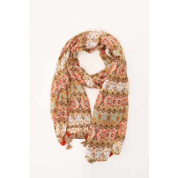 foulard Please bianco geometrica