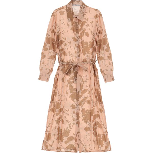 vestiti midi/longuette Please marrone a fiori