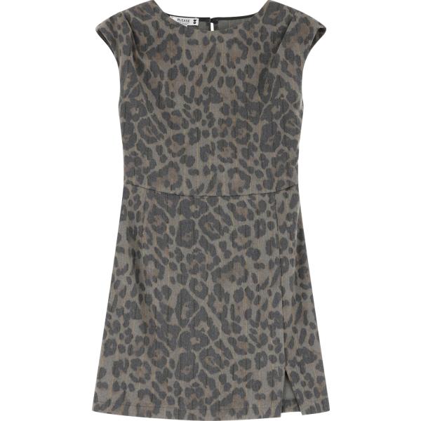vestiti corti Please grigio animalier