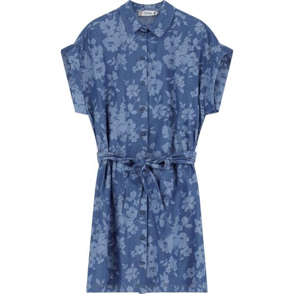vestiti corti Please blu a fiori