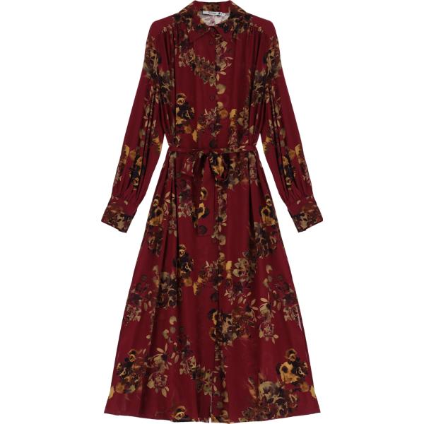 vestiti midi/longuette Please marrone a fiori