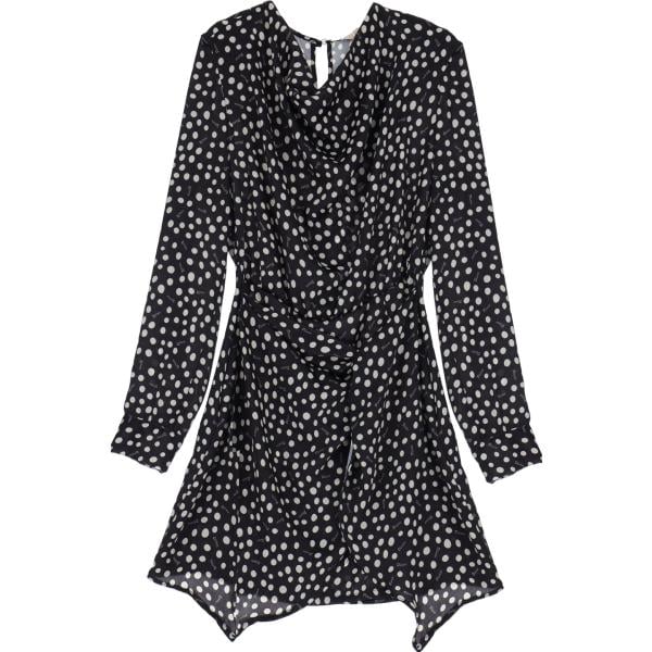 vestiti corti Please nero a pois