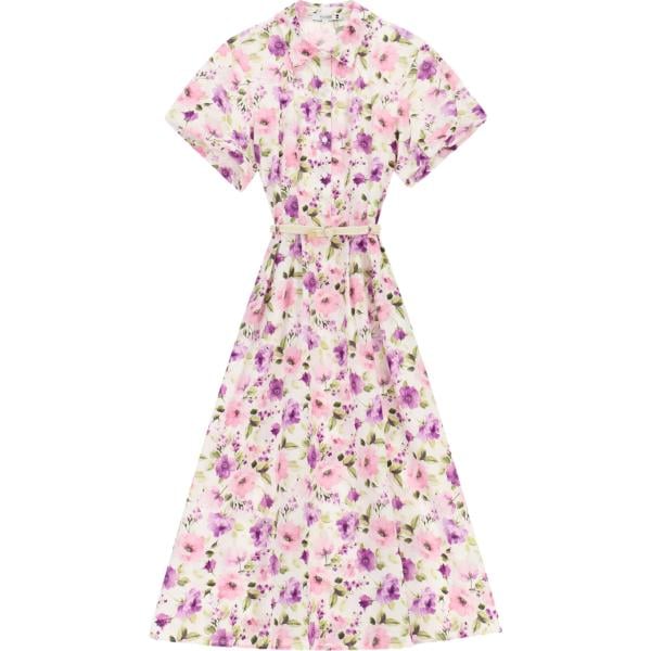vestiti midi/longuette Please rosa con stampe