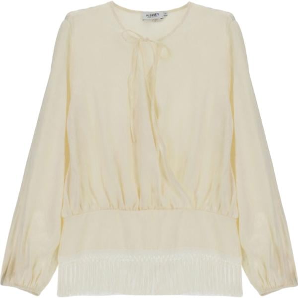 bluse Please bianco a fiori