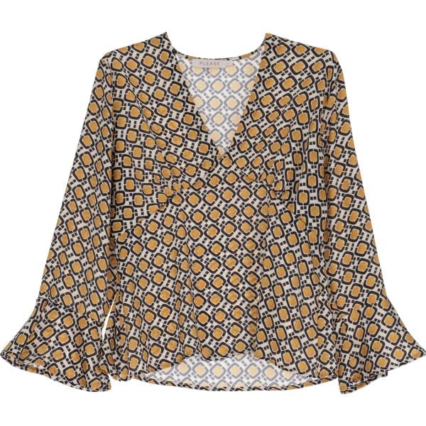 camicie Please marrone geometrica