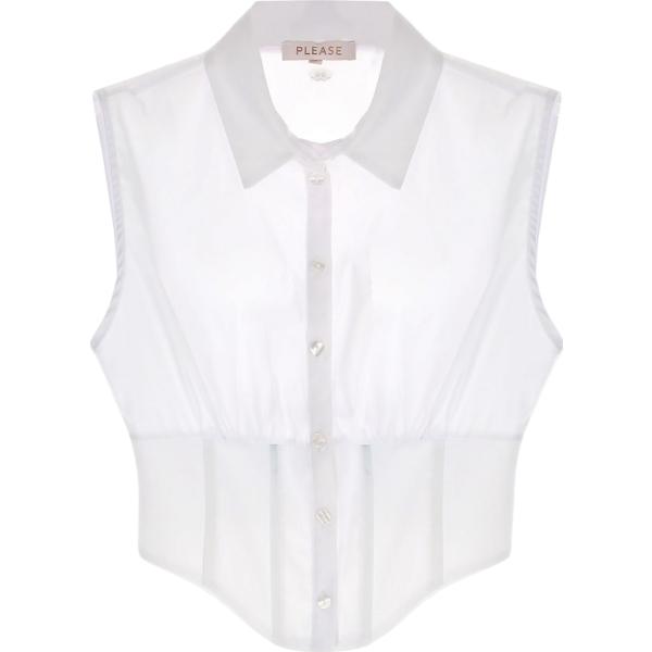 camicie Please bianco tinta unita