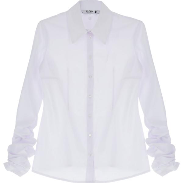 camicie Please bianco tinta unita