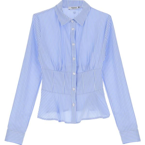 camicie Please blu a righe