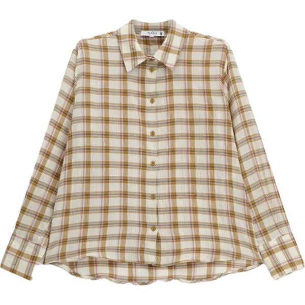 camicie Please marrone a quadri