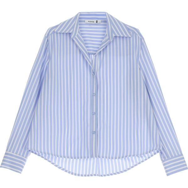 camicie Please blu a righe
