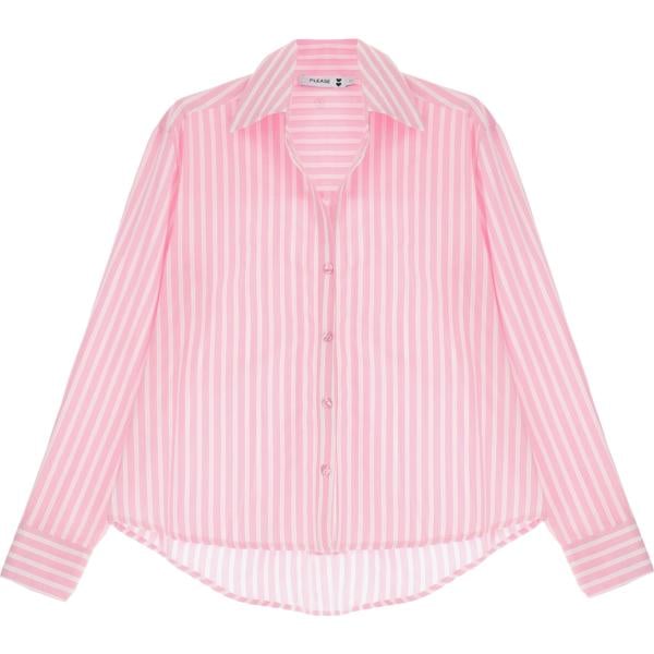 camicie Please rosa a righe