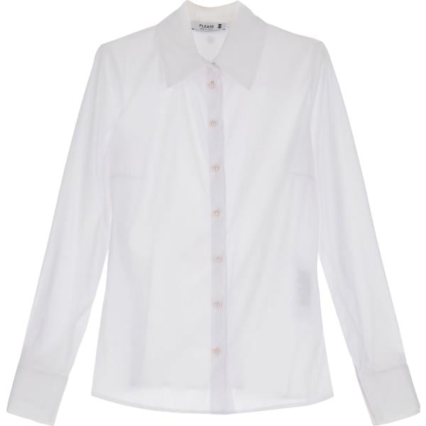 camicie Please bianco tinta unita