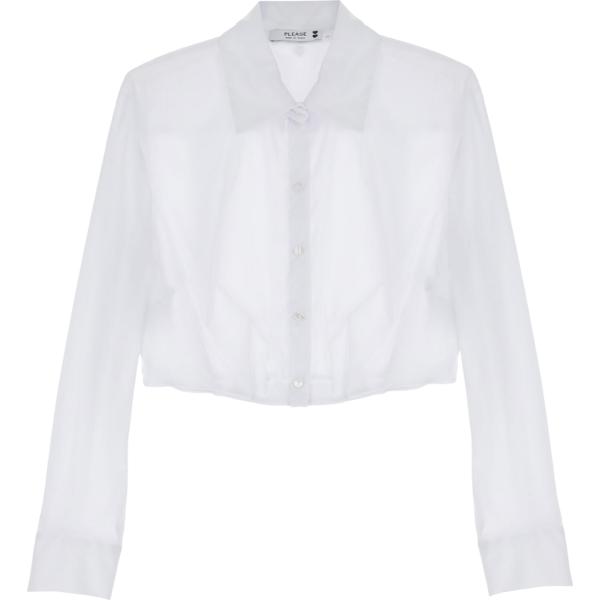 camicie Please bianco tinta unita