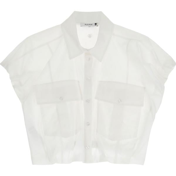 camicie Please bianco tinta unita