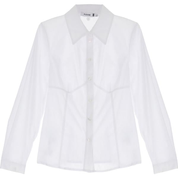 camicie Please bianco tinta unita
