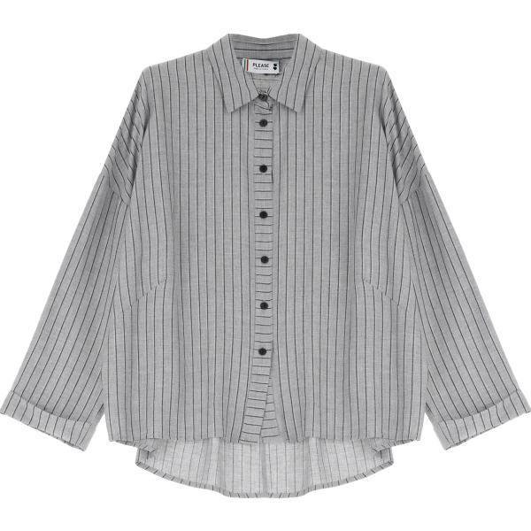 camicie Please grigio a righe