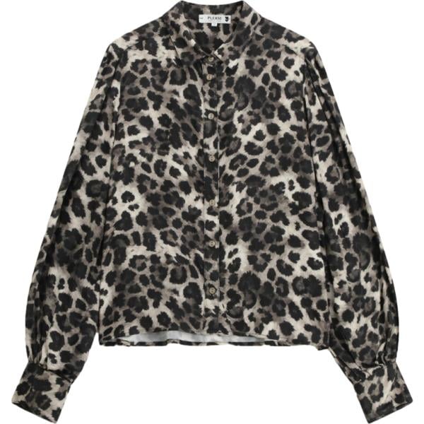 camicie Please marrone con stampe