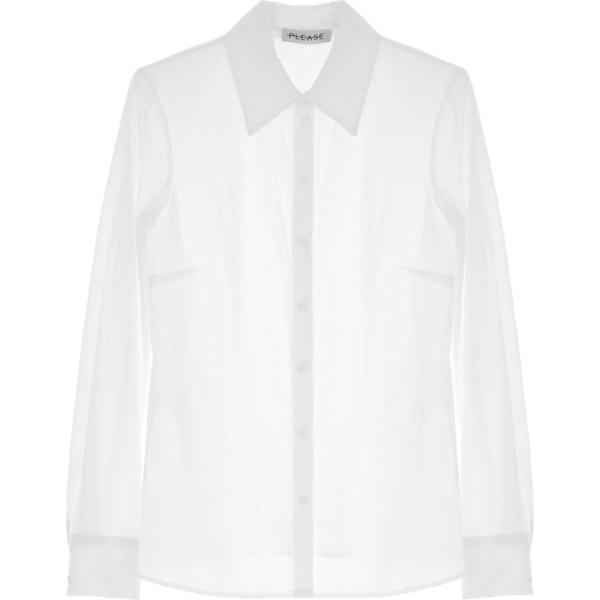 camicie Please bianco tinta unita