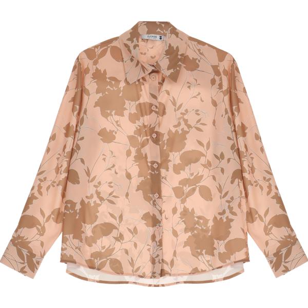 camicie Please marrone a fiori