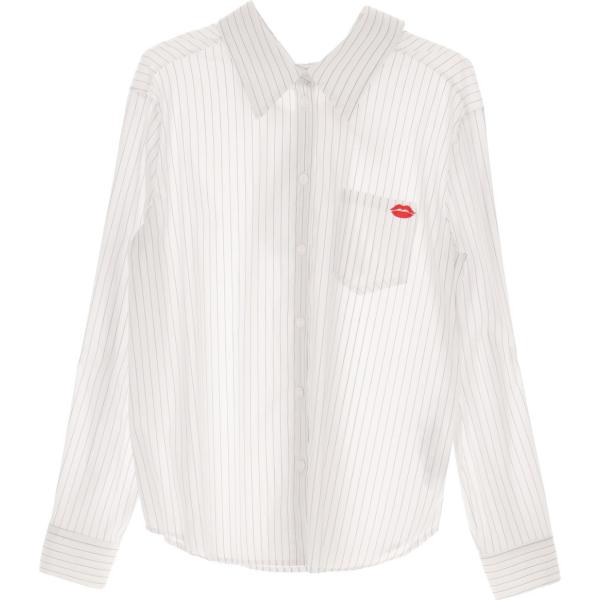 camicie Please bianco a righe