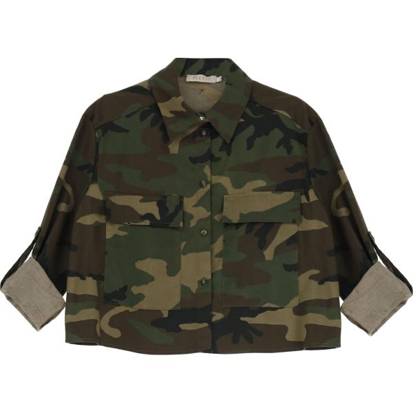 camicie Please verde military