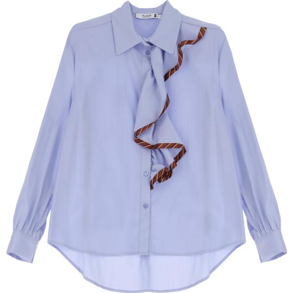 camicie Please viola tinta unita